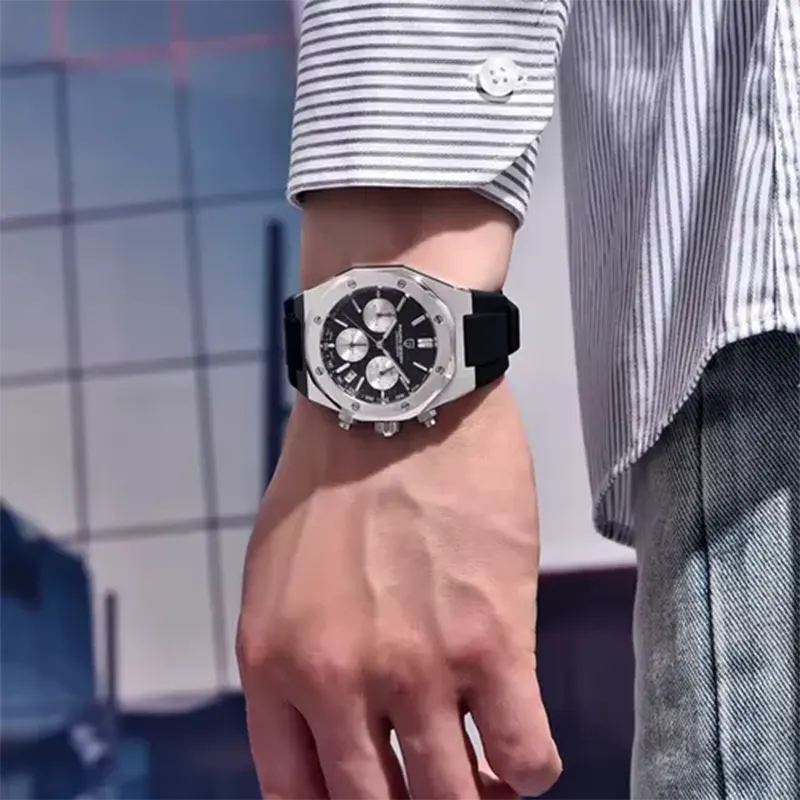 Pagani Design Royal Oak Black Dial Men's Watch- PD-1707